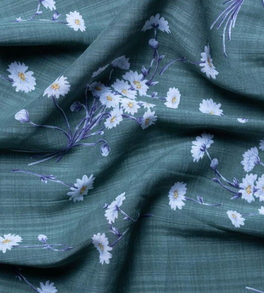 Daisies – Woven Cotton Lawn - Sold By The Half Yard