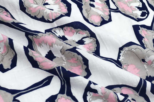 Retro Print Cotton Lawn