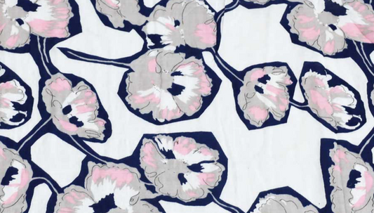 Retro Print Cotton Lawn