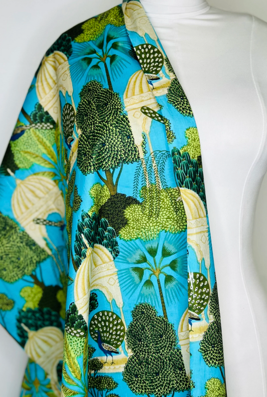 Paradise Peacock’s Teal - Cotton Lawn - Sold By The Half Yard