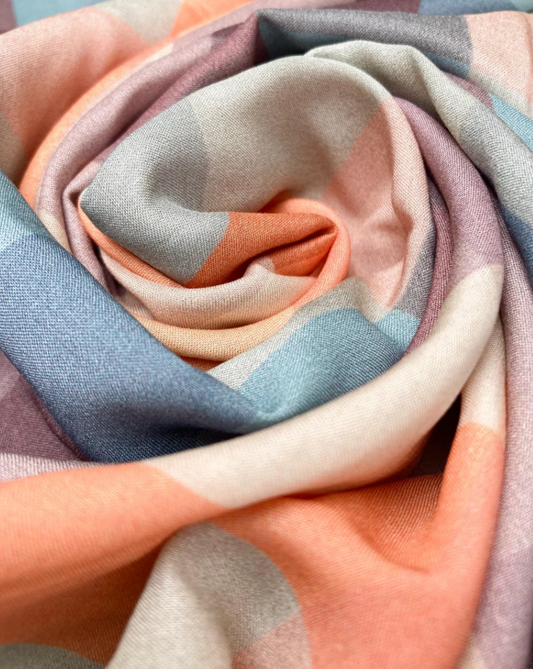 Color Blocks Haze Rayon Fabric – Designed by Suzy Quilts 
