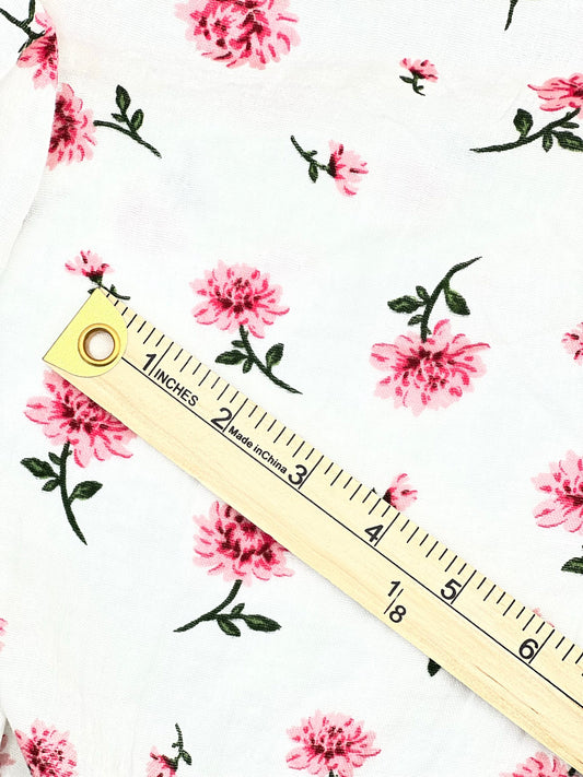 Summer Floral – Woven Gauze Fabric - Sold By The Half Yard