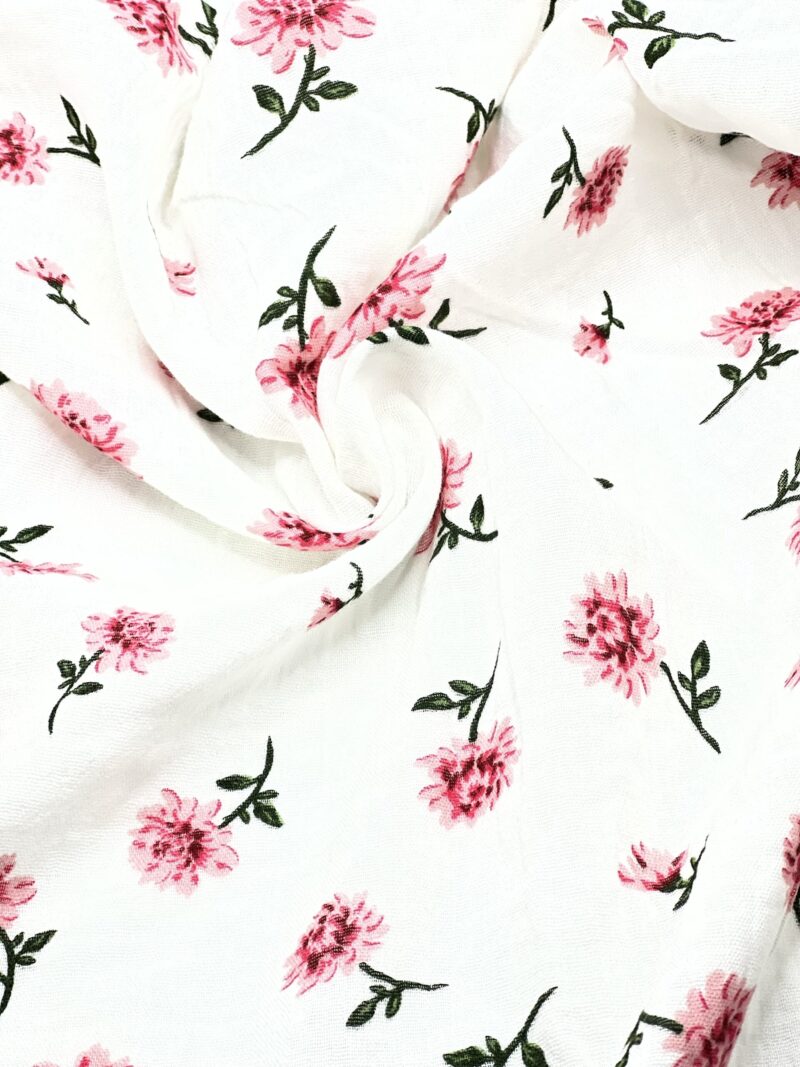 Summer Floral Woven Gauze Fabric