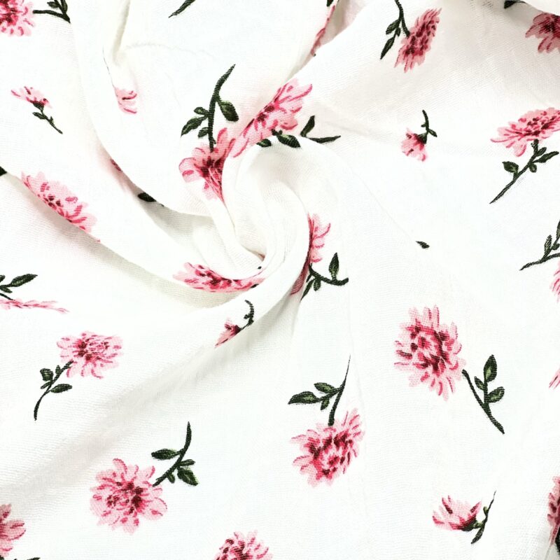 Summer Floral Woven Gauze Fabric