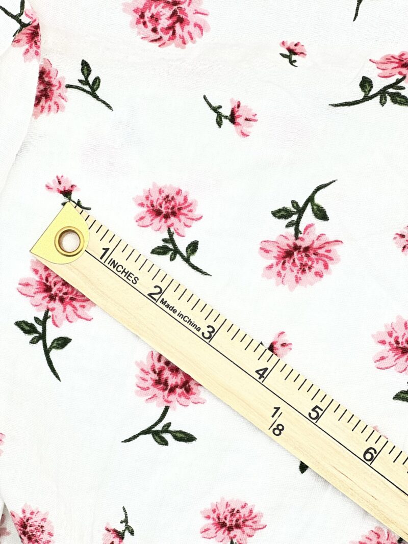 Summer Floral Woven Gauze Fabric - Image 2